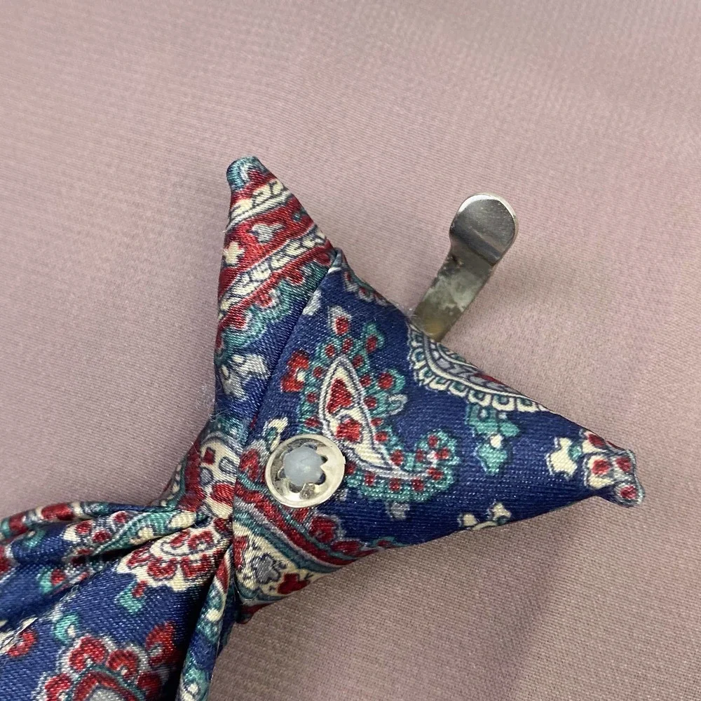 Vintage RANDA 90s Classic Pattern Kids Boys Clip On Tie